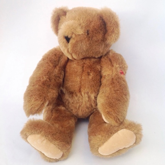 Vermont Teddy Bear Brown 17" Love Red Heart Tattoo Sweetheart Plush Stuffed - Picture 1 of 6
